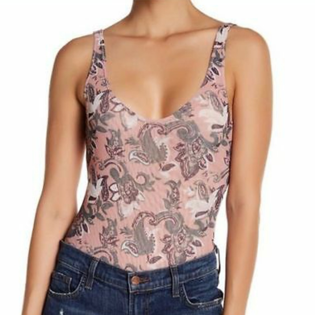 Free People Floral Bodysuit